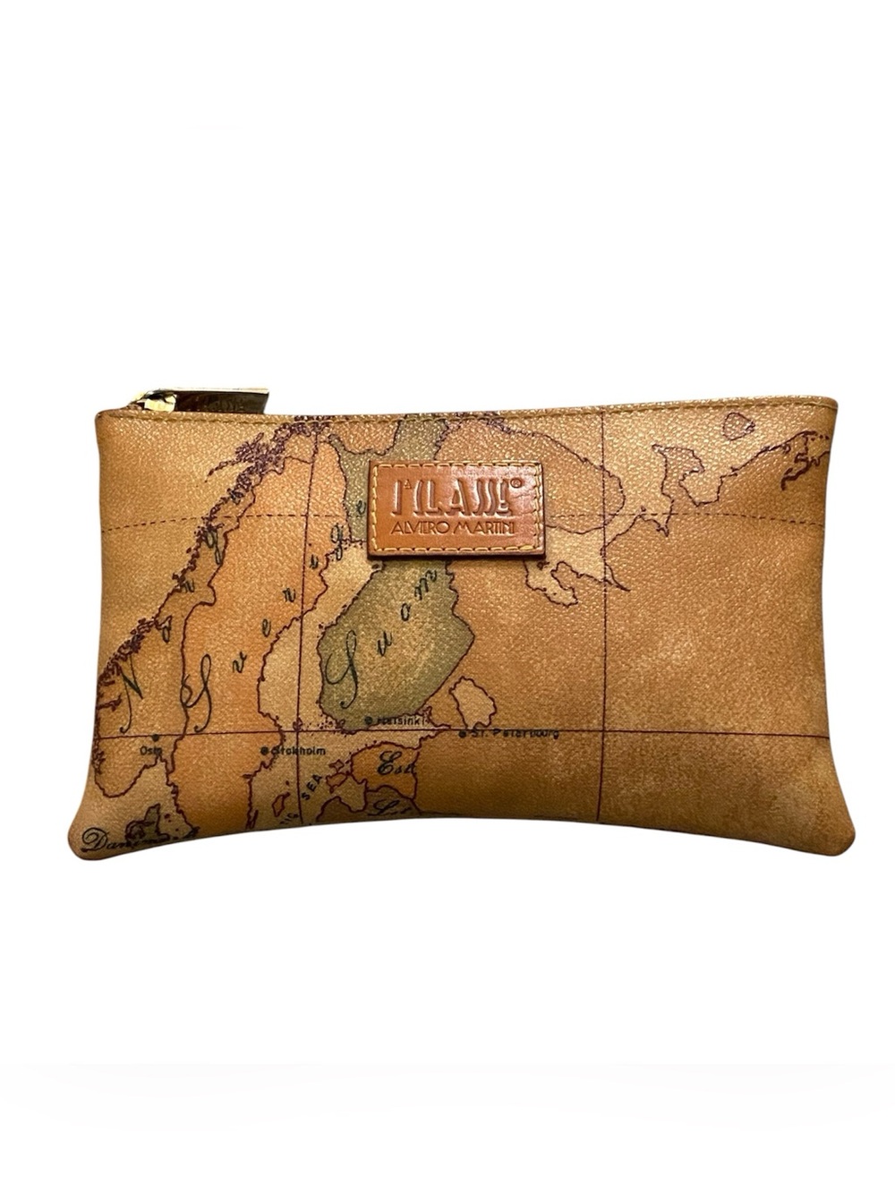 Alviero Martini 1A classe geo map makeup pouch